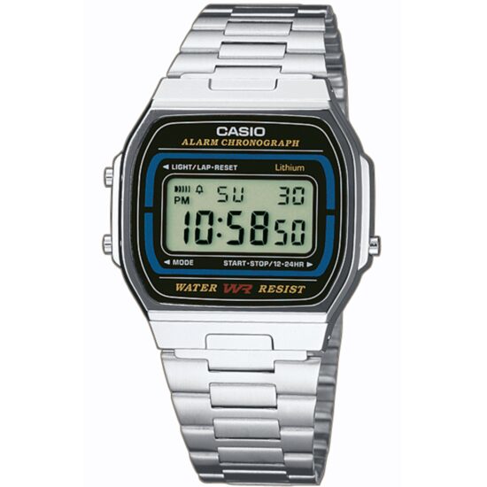 Orologio da uomo Casio A164WA-1VES Collection 35mm, 3ATM, argento