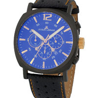 Men's watch Jacques Lemans 1-1645.1O Lugano 46mm, 10ATM, Black