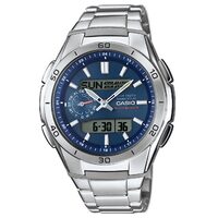 Ceas barbatesc CASIO WVA-M650D-2AER,  44mm, 10ATM, Argintiu