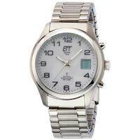 Orologio da uomo ETT EGS-11335-62M Solar Drive Radiocontrollato Basic, 39mm, 5ATM, Argento