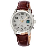 Orologio da uomo ETT EGS-11333-60L Solar Drive Radiocontrollato Basic, 39mm, 5ATM, Argento