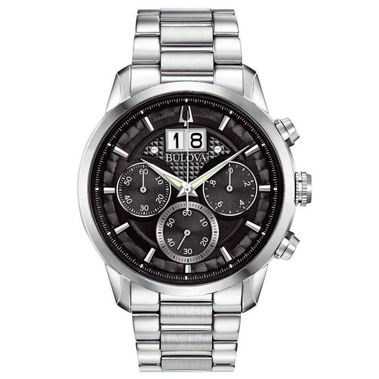 Men's watch Bulova 96B319 Sutton Classic, 44mm, 3ATM, Silver