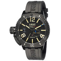 Men's watch U-Boat 9015 Sommerso, 46mm, 30ATM, Black