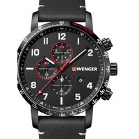 Men's watch Wenger 01.1543.106 Attitude, 44mm, 10ATM, Black