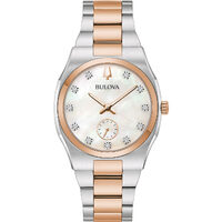 Ladies watch Bulova 98P221, Quartz, 34mm, 3ATM