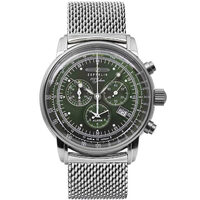 Orologio da uomo Zeppelin 8680M-4, Quarzo, 43mm, 5ATM, Argento