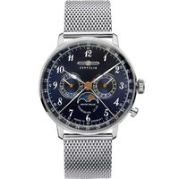 Orologio da uomo Zeppelin 7036M-3, Quarzo, 40mm, 3ATM, Argento