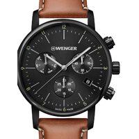 Men's watch Wenger 01.1743.115 Urban Klassik Chronograph 44mm, 10ATM, Black