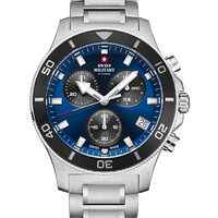 Herenhorloge Swiss Military SM34067.11, 42 mm, 10ATM, Zilver