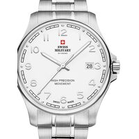Unisex horloge Swiss Military SM30200.17, 39 mm, 5ATM, zilver