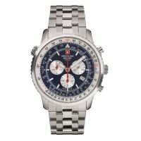 Orologio da uomo Swiss Alpine Military 70.789.135, Quarzo, 46mm, 10ATM, Argento