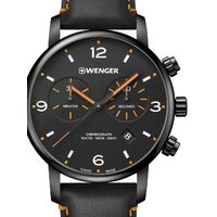 Men's watch Wenger 01.1743.114 Urban Metropolitan Chronograph 44mm, 10ATM, Black