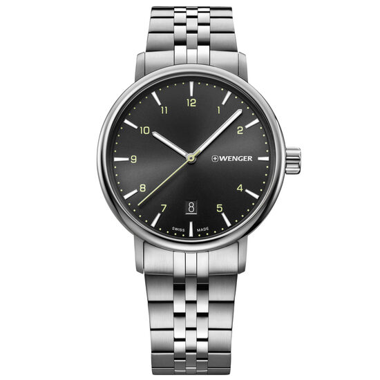 Men's watch Wenger 01.1731.120 Metropolitan, 40mm, 10ATM, Silver