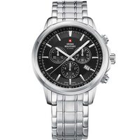 Herenhorloge Swiss Military SM34052.01 Chronograaf Saphir 42 mm, 10ATM, Zilver