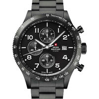Herenhorloge Swiss Military SM34084.03, Quartz, 42 mm, 10ATM, Zwart