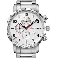 Men's watch Wenger 01.1543.110 Attitude Chono. 44mm, 10ATM, Silver