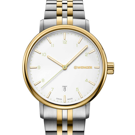 Men's watch Wenger 01.1731.122, Quartz, 40mm, 10ATM, Gold