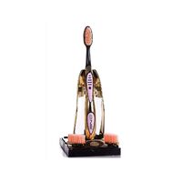Uno spazzolino Gold placcato oro 24K, 3 ricariche, Rosa, made in Italy, Edizione Limitata