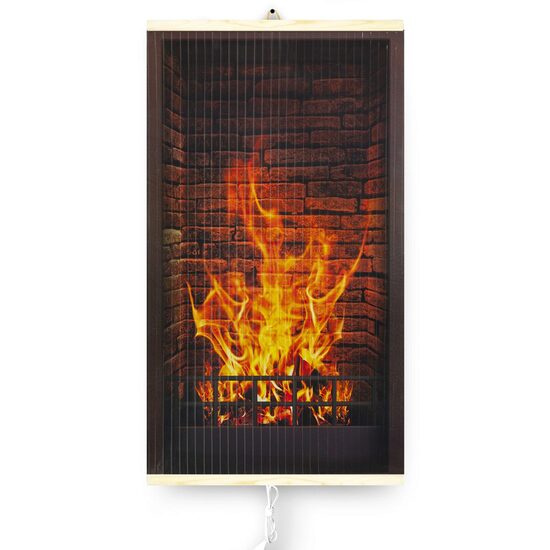 Decoratief elektrisch stralingspaneel TRIO, infraroodverwarming 430W, openhaardmodel, 100 x 57 cm
