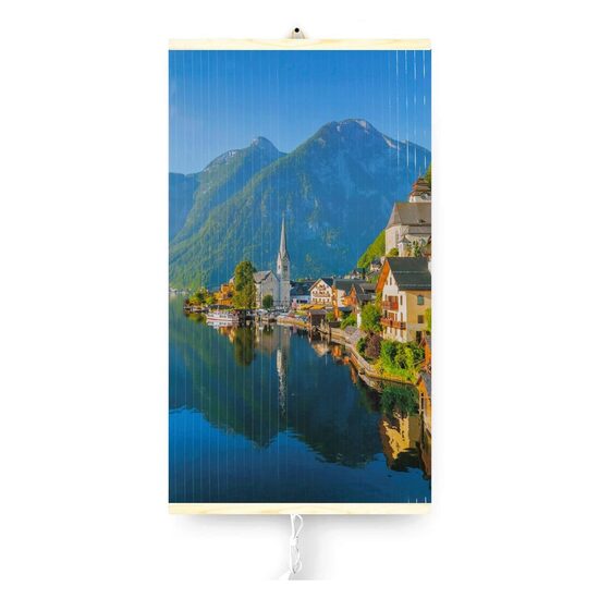Panou radiant electric decorativ TRIO, incalzire cu infrarosu 430W,  model Village Hallstatt, 100 x 57 cm
