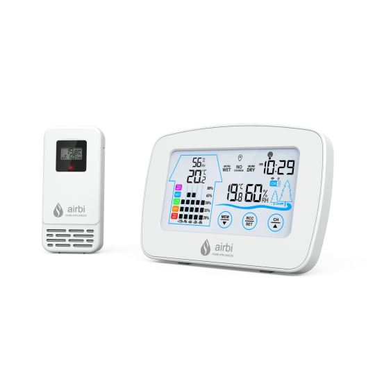  Set termometro e igrometro digitale con trasmettitore wireless esterno Airbi CONTROL BI1020