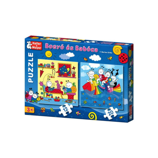 12- and 20-piece Bobina and Ladybug puzzle - Rainbow fish