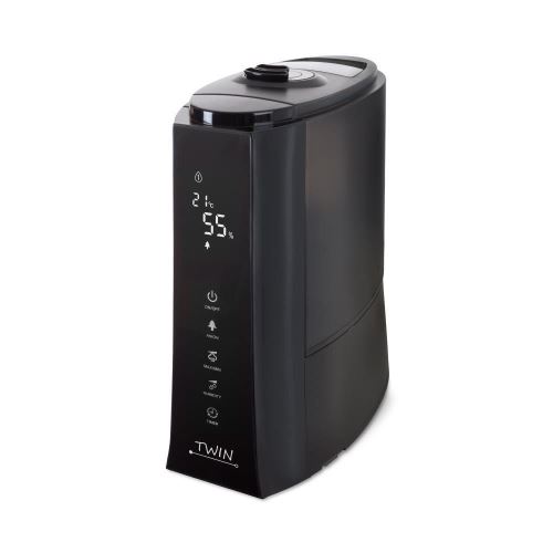 Umidificatore con ionizzazione e diffusore di aromi TWIN nero, Airbi BI3221
