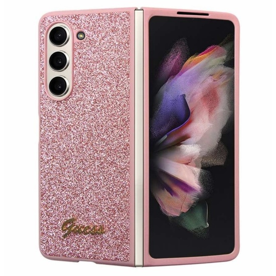 Custodia Guess Glitter Script Samsung Galaxy Z Fold5 Rosa