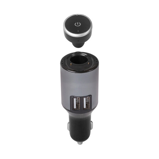 Xenic Black Bluetooth-Headset (mit Dual-USB-Autoladegerät max. 2,1 A und Magnetsteckplatz für
