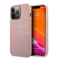 Custodia Guess per iPhone 13 Pro in pelle PU Saffiano rosa
