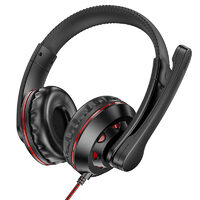 Borofone BO102 Cuffie over-ear da gioco con microfono, Jack 3,5 mm, Rosse