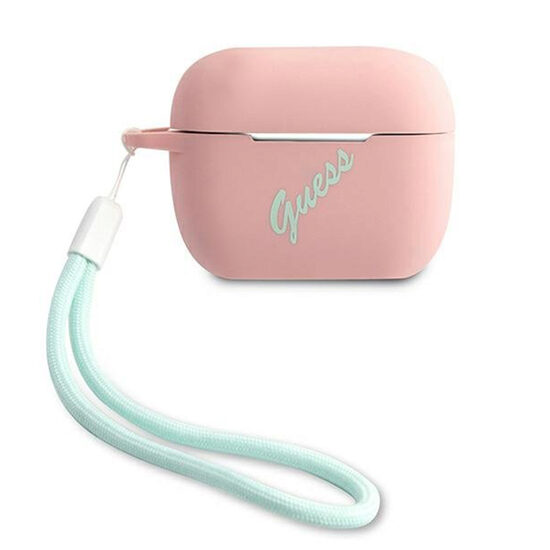 Funda Airpods Pro Guess Silicon Vintage Rosa / Verde