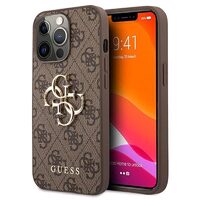 Husa iPhone 13 Pro Guess PU 4G Metal Logo Maro