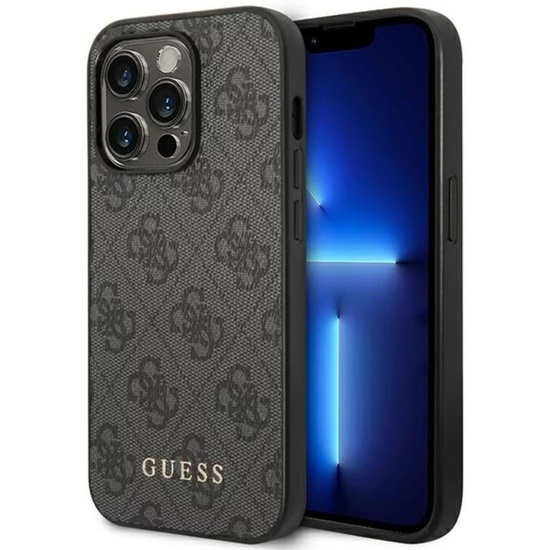 Custodia Guess 4G Metal Gold Logo iPhone 15 Pro Grigio