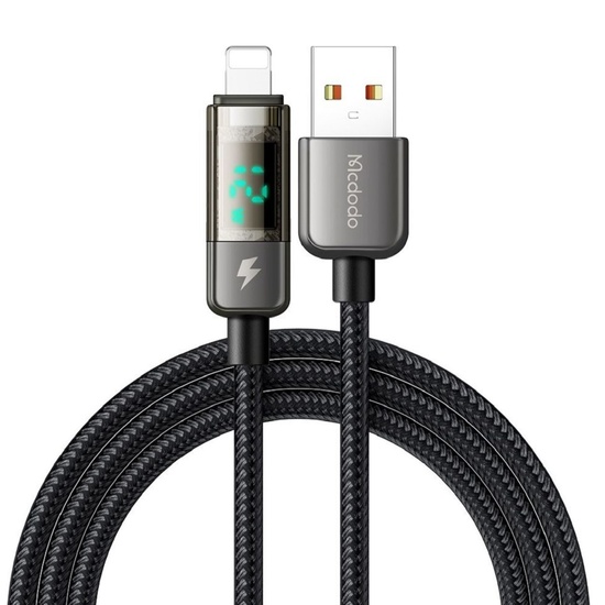 Cavo Mcdodo da USB a Display Lightning Spegnimento automatico, ricarica rapida, 1,2 m, nero