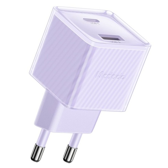Mcdodo Netzwerkladegerät Dual Port Typ-C und USB-A Dichromatisch, Schnellladung PD 33 W, Lila