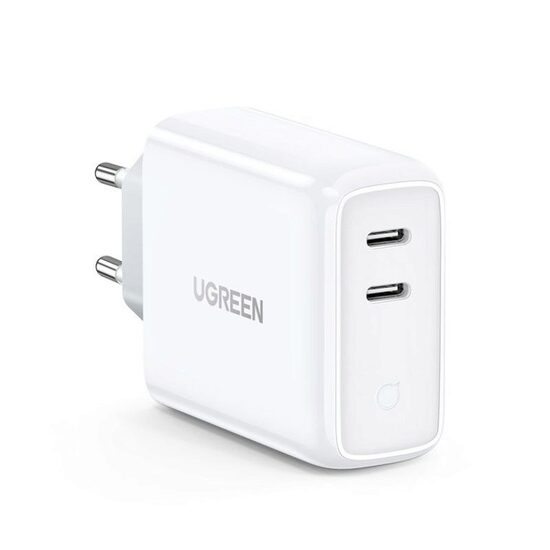 Oplader Ugreen Snellader 36W, 2 x USB 5V/3A, Wit