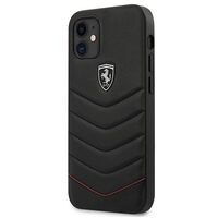 Custodia nera trapuntata Ferrari Off Track per iPhone 12 Mini Ferrari
