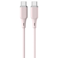 Cavo Lemontti Liquid SiliconType-C a Type-C, ricarica rapida, 60W, 1,2m, rosa