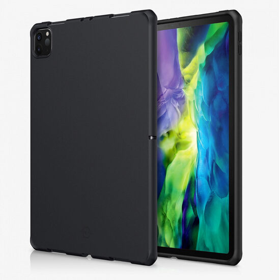 Cover iPad Pro 11 inch 2020 (1e en 2e generatie) IT Skins Spectrum Solid Plain Zwart (antishock,a