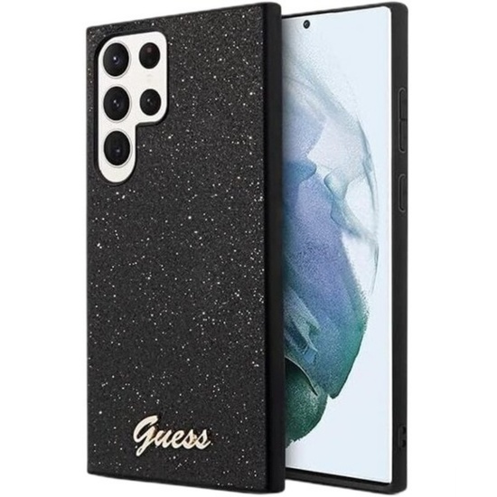 Guess Case Glitter Script Samsung Galaxy S24 Ultra Black