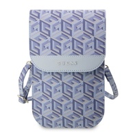 Borsa per cellulare Guess GCube Stripes blu