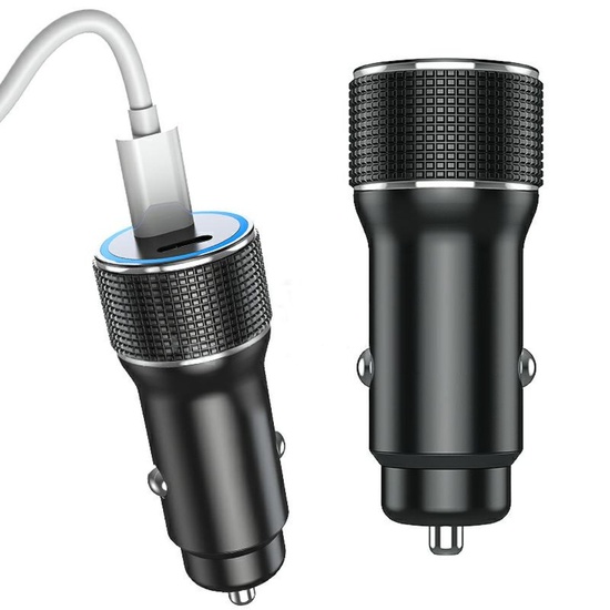 Prestico Autoladegerät K8 2x USB-C, Schnellladung, PD, 40W, Schwarz