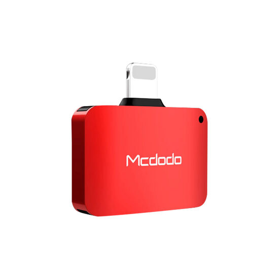 Adaptateur Lightning vers Dual Port Lightning Mcdodo Compact Rouge