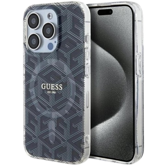 Guess GCube MagSafe iPhone 15 Pro Max Hülle Schwarz