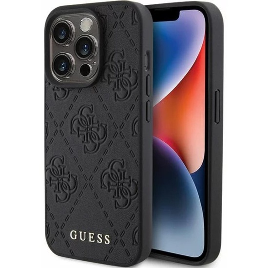 Guess Husa Leather 4G - iPhone 15 Pro (negro)