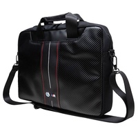 Borsa per laptop BMW 16 pollici Carbon Red Stripes Nero