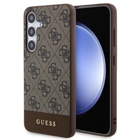 Custodia Guess 4G Stripe Logo Samsung Galaxy S24 Plus Marrone