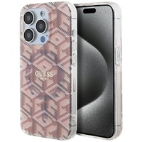 Custodia Guess GCube MagSafe per iPhone 15 Pro rosa