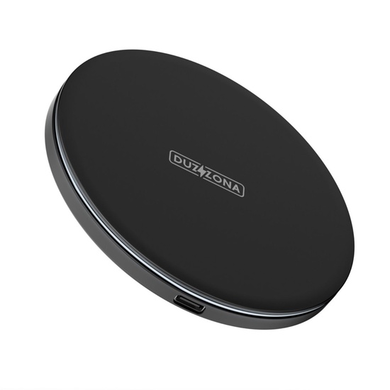 Duzzona Cargador Inalámbrico W8, 15W, con cable Tipo C, 1 m, Negro